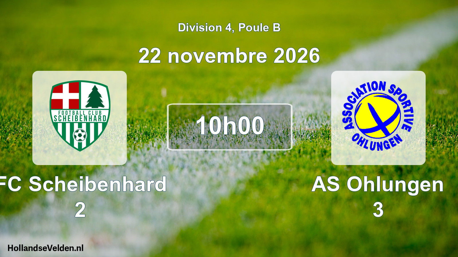 Scheduled Match: FC Scheibenhard 2 - AS Ohlungen 3 (22 November 2026)