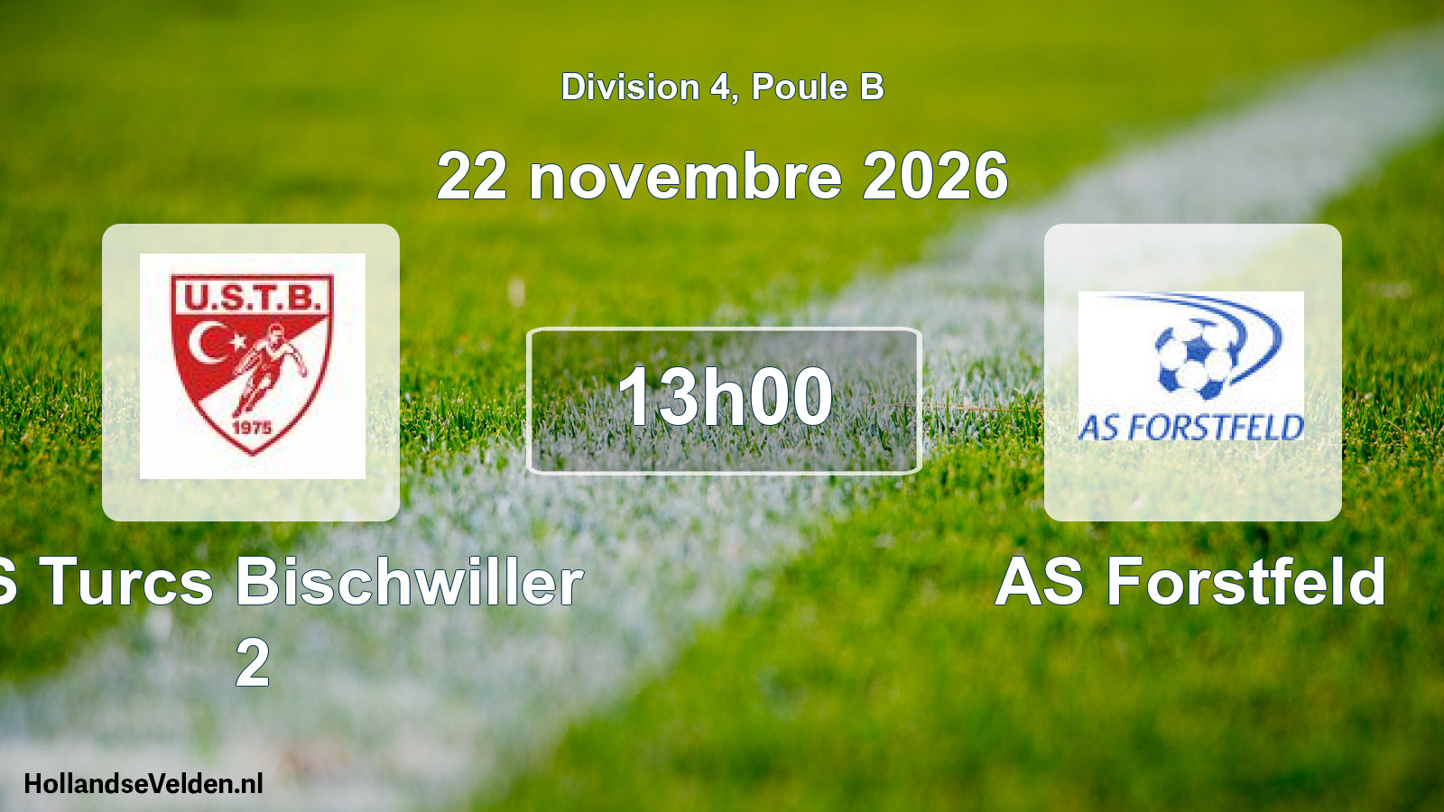 Match programmé: US Turcs Bischwiller 2 - AS Forstfeld (22 novembre 2026)
