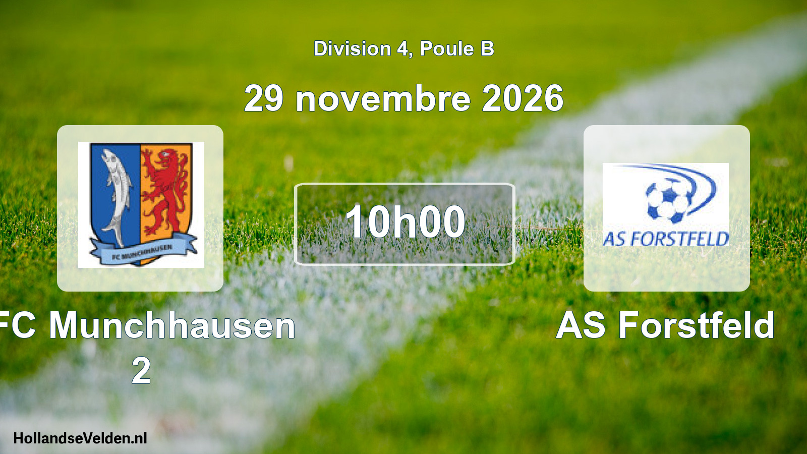 Scheduled Match: FC Munchhausen 2 - AS Forstfeld (29 November 2026)