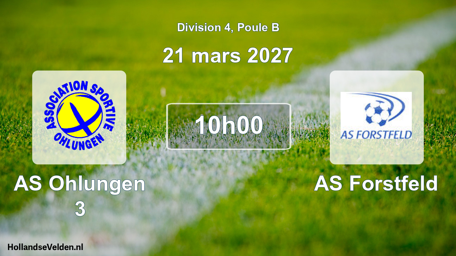 Scheduled Match: AS Ohlungen 3 - AS Forstfeld (21 March 2027)
