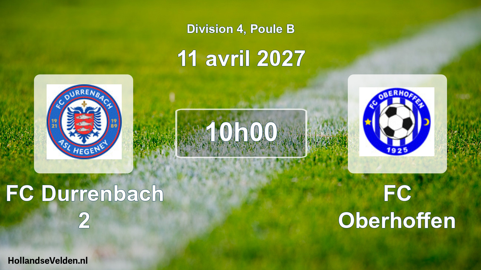 Scheduled Match: FC Durrenbach 2 - FC Oberhoffen (11 April 2027)