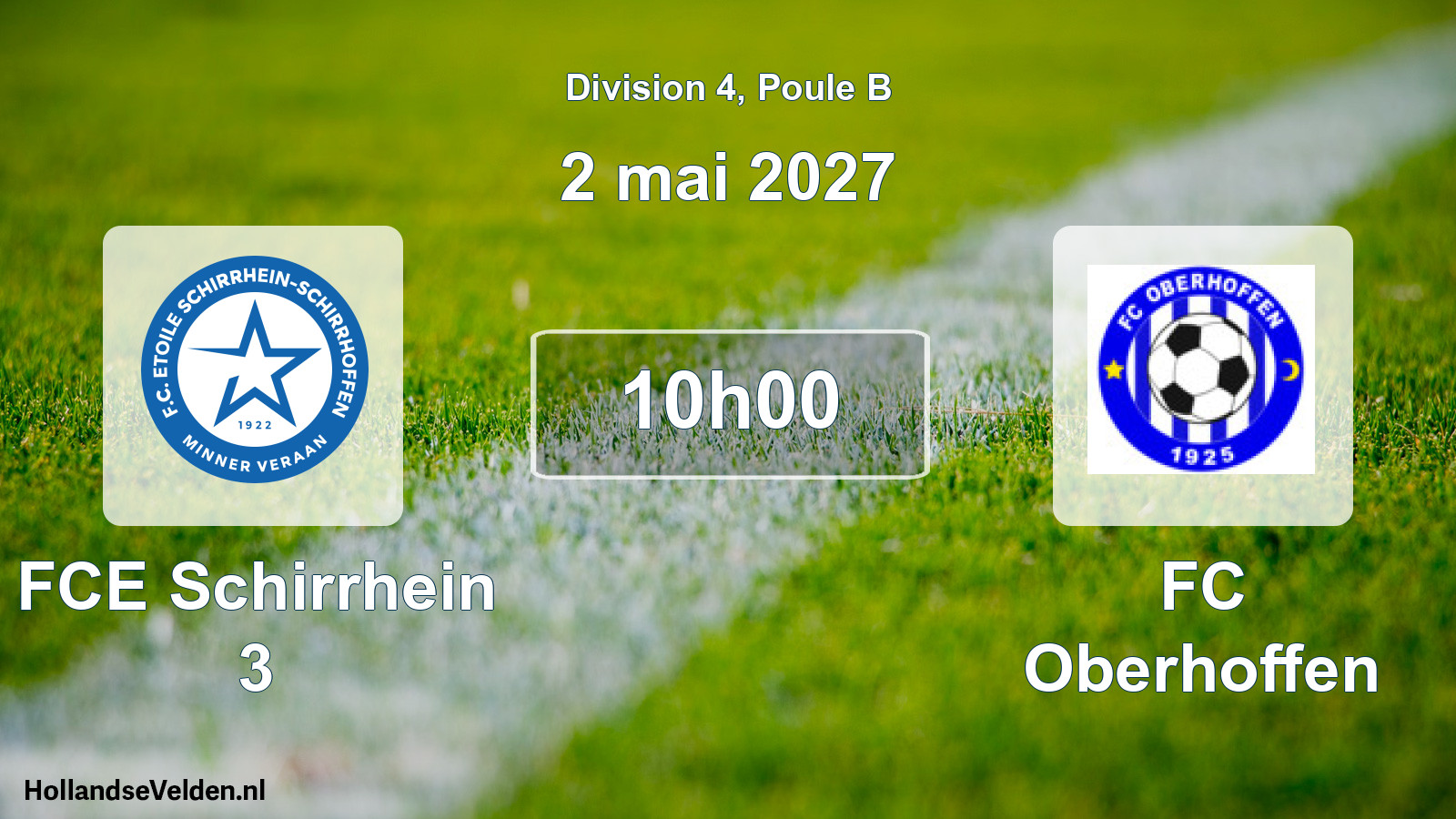 Match programmé: FCE Schirrhein 3 - FC Oberhoffen (2 mai 2027)