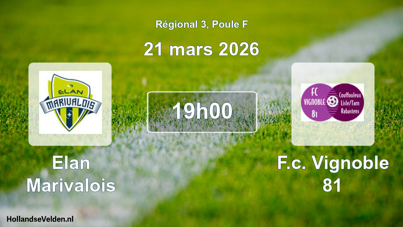 Scheduled Match: Elan Marivalois - F.c. Vignoble 81 (21 March 2026)