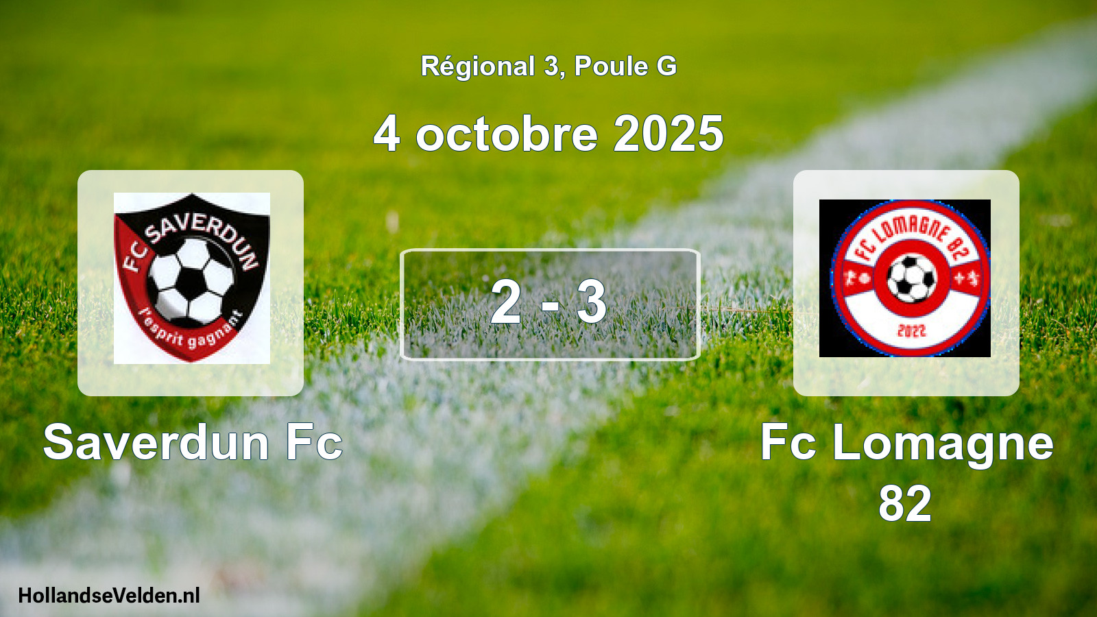 Total number of matches played: Saverdun Fc - Fc Lomagne 82 2 - 3 (4 October 2025)