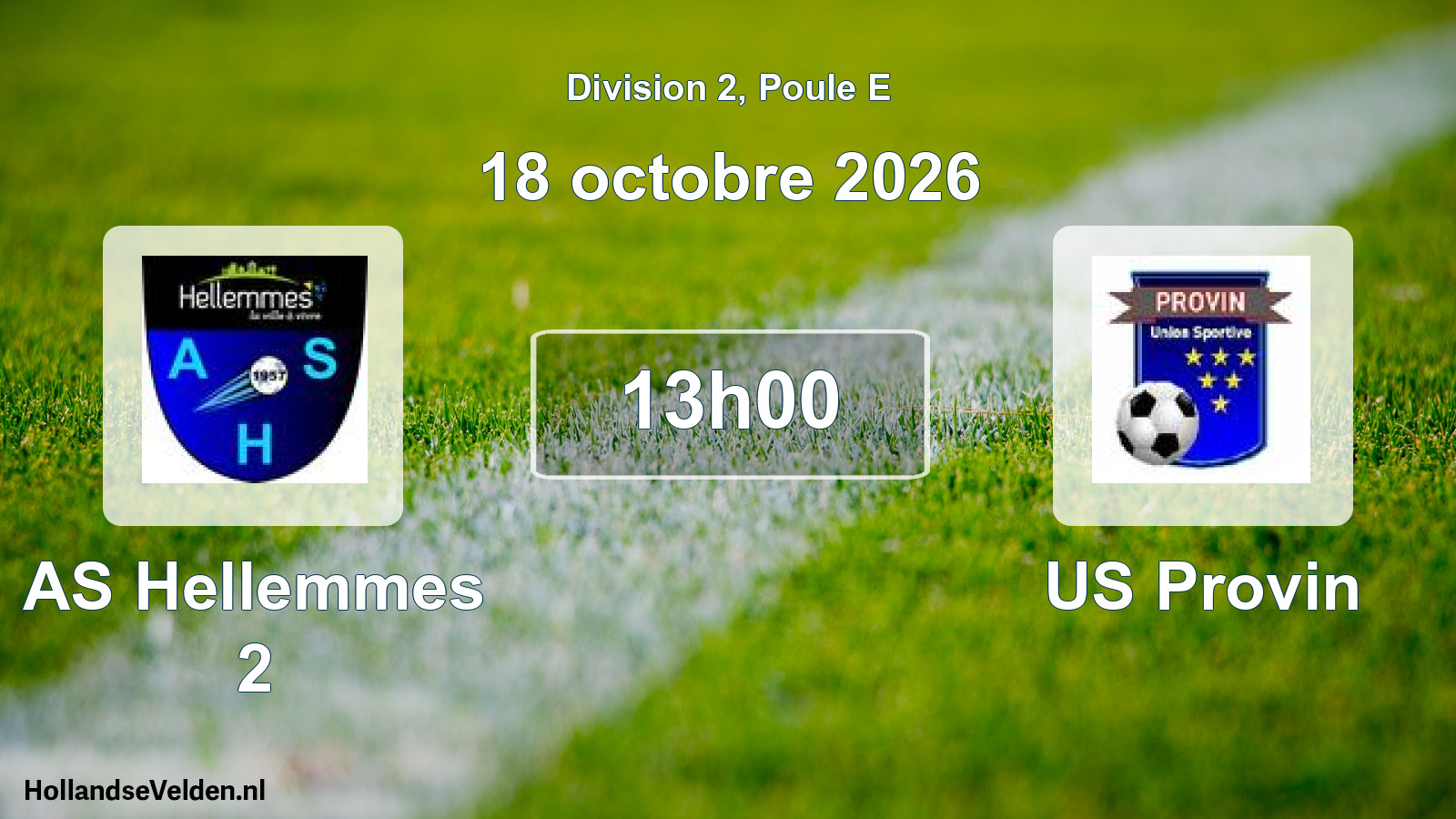 Scheduled Match: AS Hellemmes 2 - US Provin (18 October 2026)