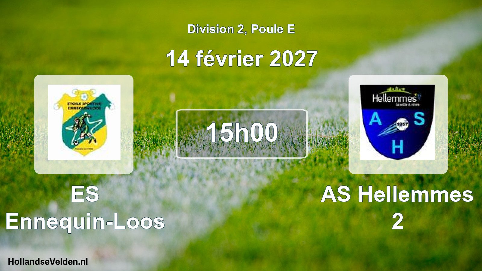 Match programmé: ES Ennequin-Loos - AS Hellemmes 2 (14 février 2027)