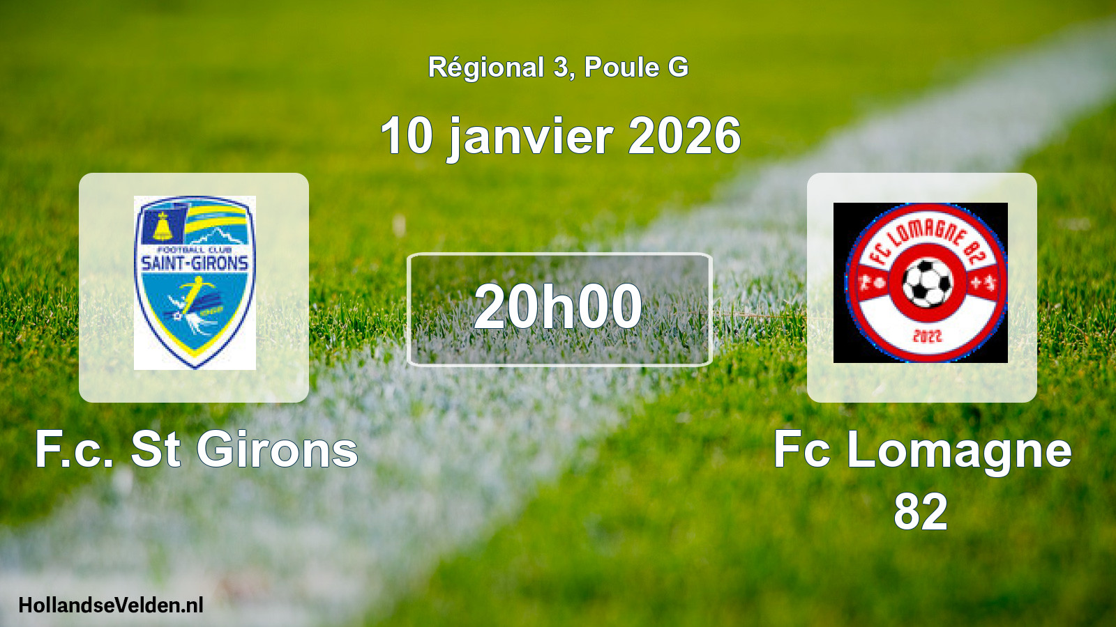 Scheduled Match: F.c. St Girons - Fc Lomagne 82 (10 January 2026)