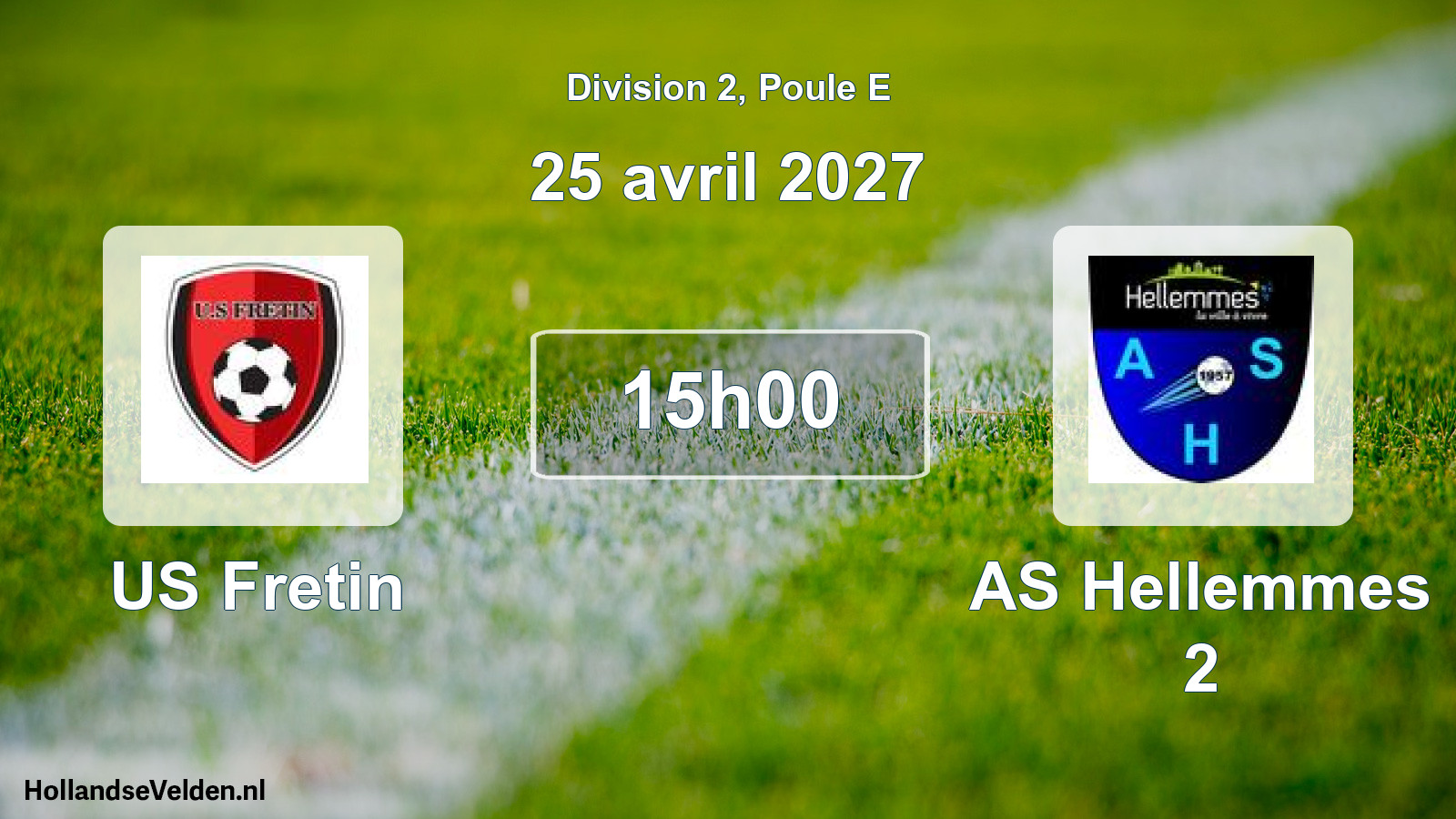 Match programmé: US Fretin - AS Hellemmes 2 (25 avril 2027)