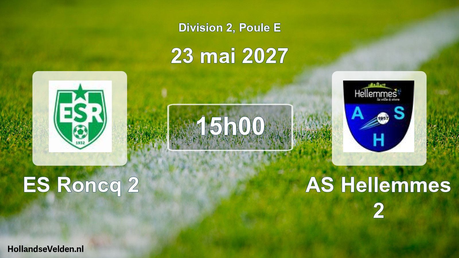 Match programmé: ES Roncq 2 - AS Hellemmes 2 (23 mai 2027)