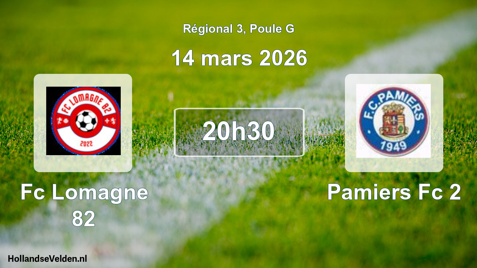Scheduled Match: Fc Lomagne 82 - Pamiers Fc 2 (14 March 2026)