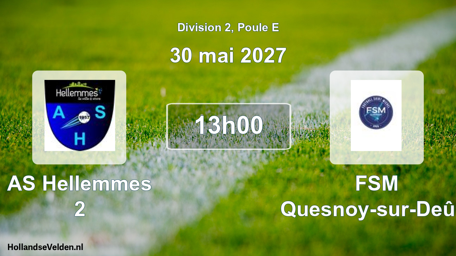 Scheduled Match: AS Hellemmes 2 - FSM Quesnoy-sur-Deûle (30 May 2027)