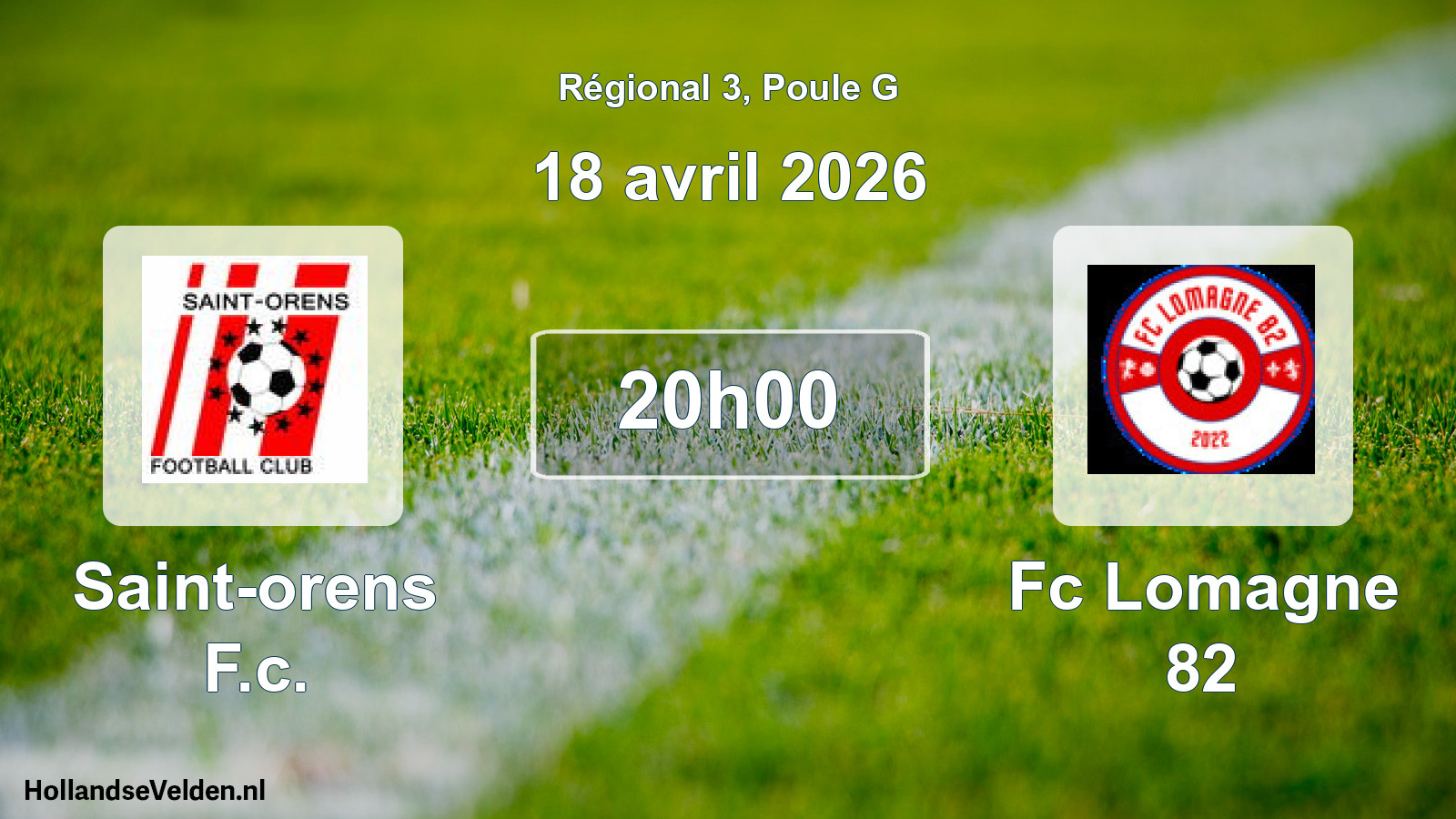 Scheduled Match: Saint-orens F.c. - Fc Lomagne 82 (18 April 2026)