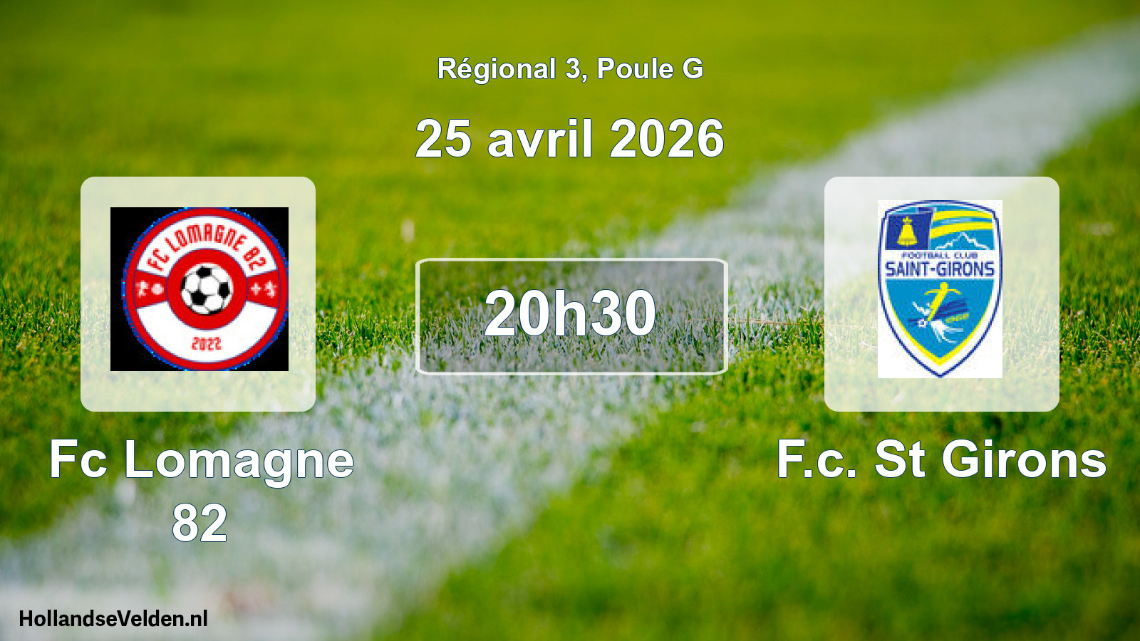 Scheduled Match: Fc Lomagne 82 - F.c. St Girons (25 April 2026)