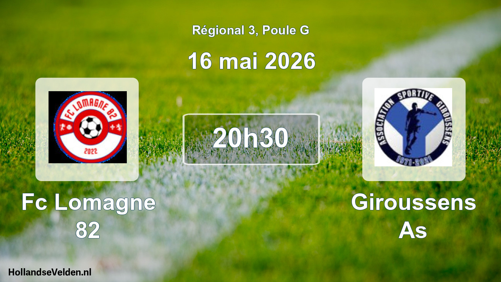 Scheduled Match: Fc Lomagne 82 - Giroussens As (16 May 2026)