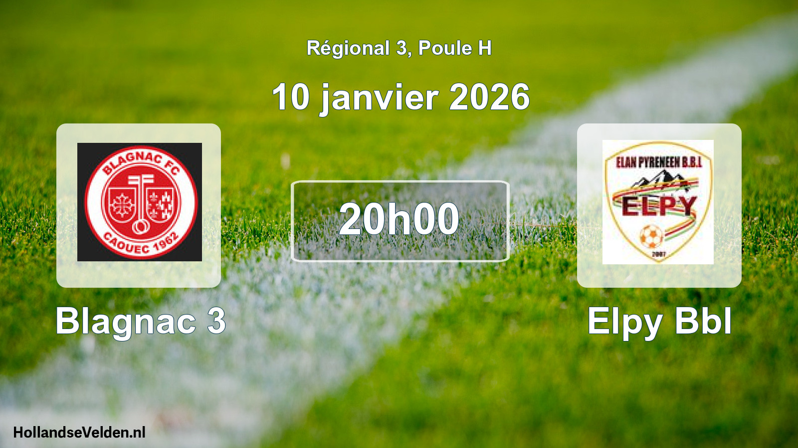 Geplande wedstrijd: Blagnac 3 - Elpy Bbl (10 janvier 2026)