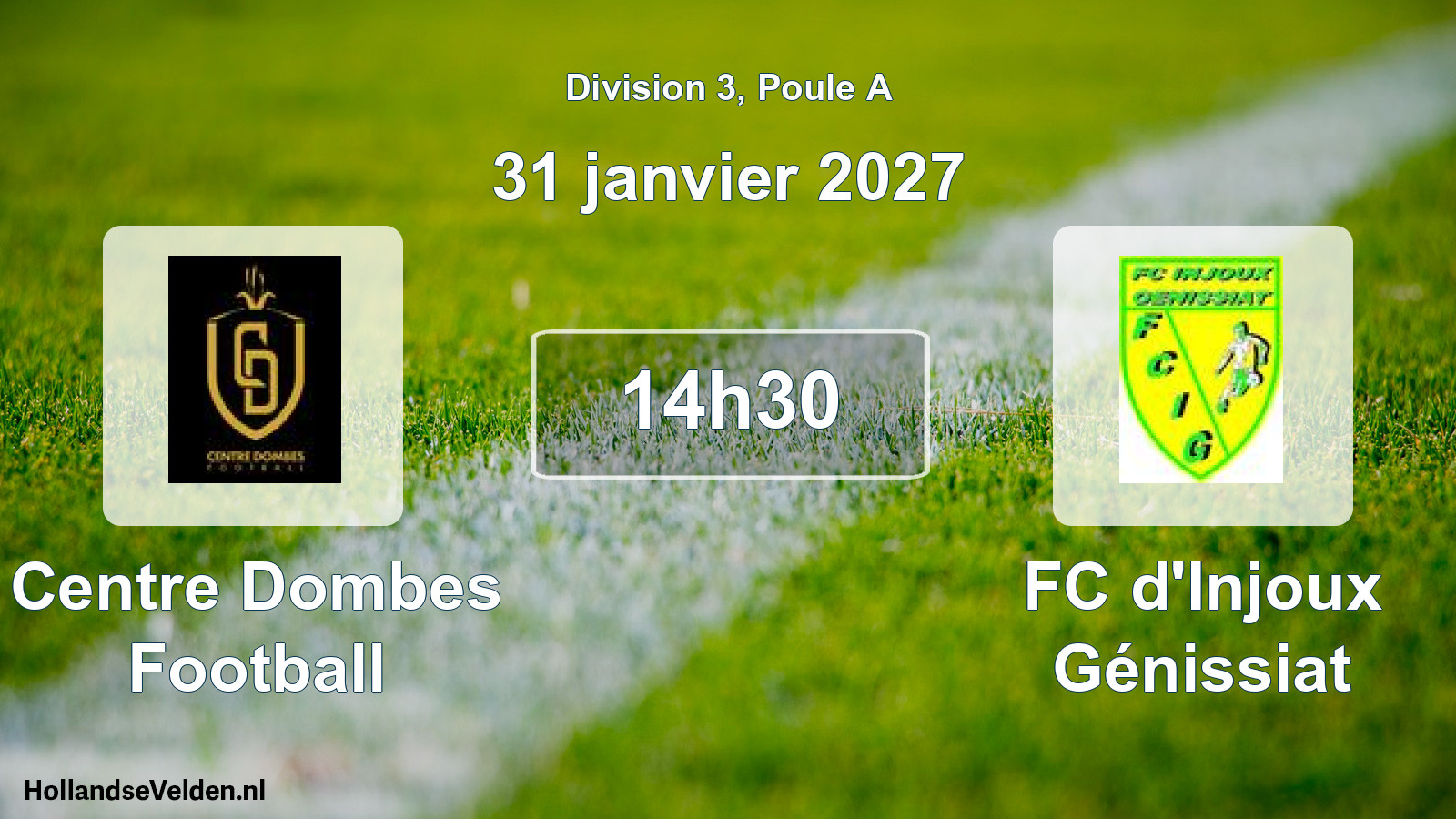 Scheduled Match: Centre Dombes Football - FC d'Injoux Génissiat (31 January 2027)