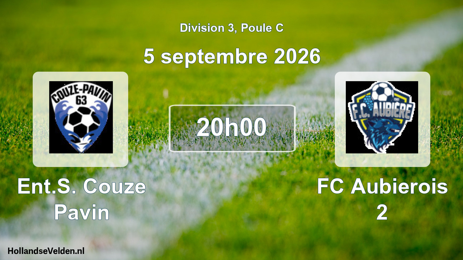 Match programmé: Ent.S. Couze Pavin - FC Aubierois 2 (5 septembre 2026)