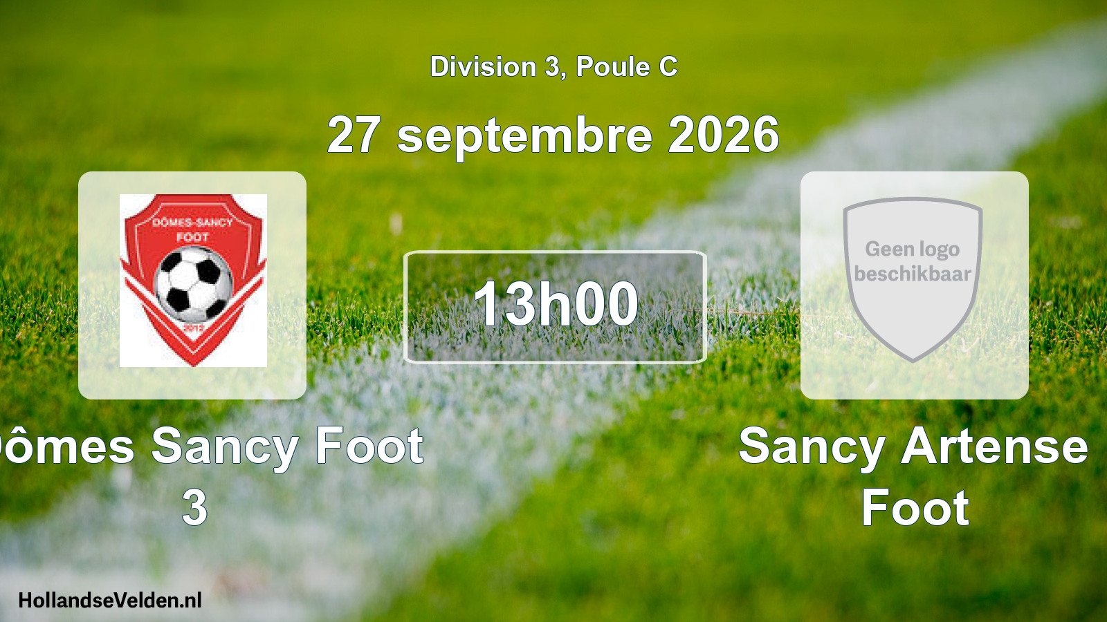 Match programmé: Dômes Sancy Foot 3 - Sancy Artense Foot (27 septembre 2026)