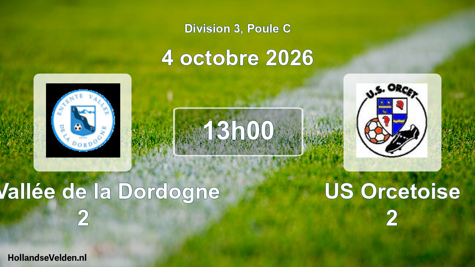 Scheduled Match: Ent. Vallée de la Dordogne 2 - US Orcetoise 2 (4 October 2026)