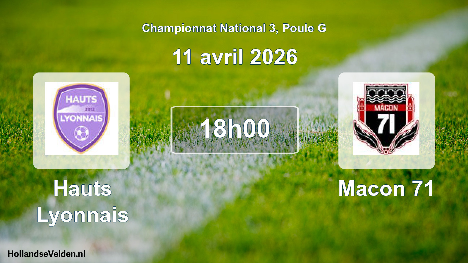 Scheduled Match: Hauts Lyonnais - Macon 71 (11 April 2026)