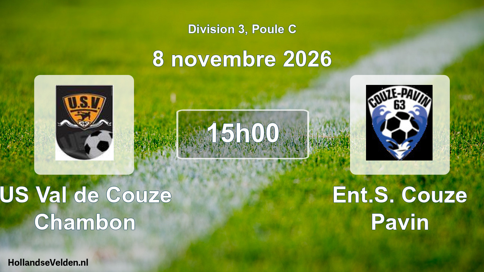 Scheduled Match: US Val de Couze Chambon - Ent.S. Couze Pavin (8 November 2026)