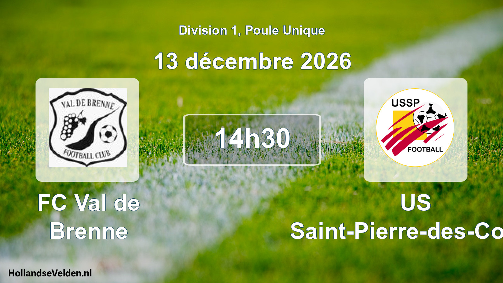 Match programmé: FC Val de Brenne - US Saint-Pierre-des-Corps (13 décembre 2026)