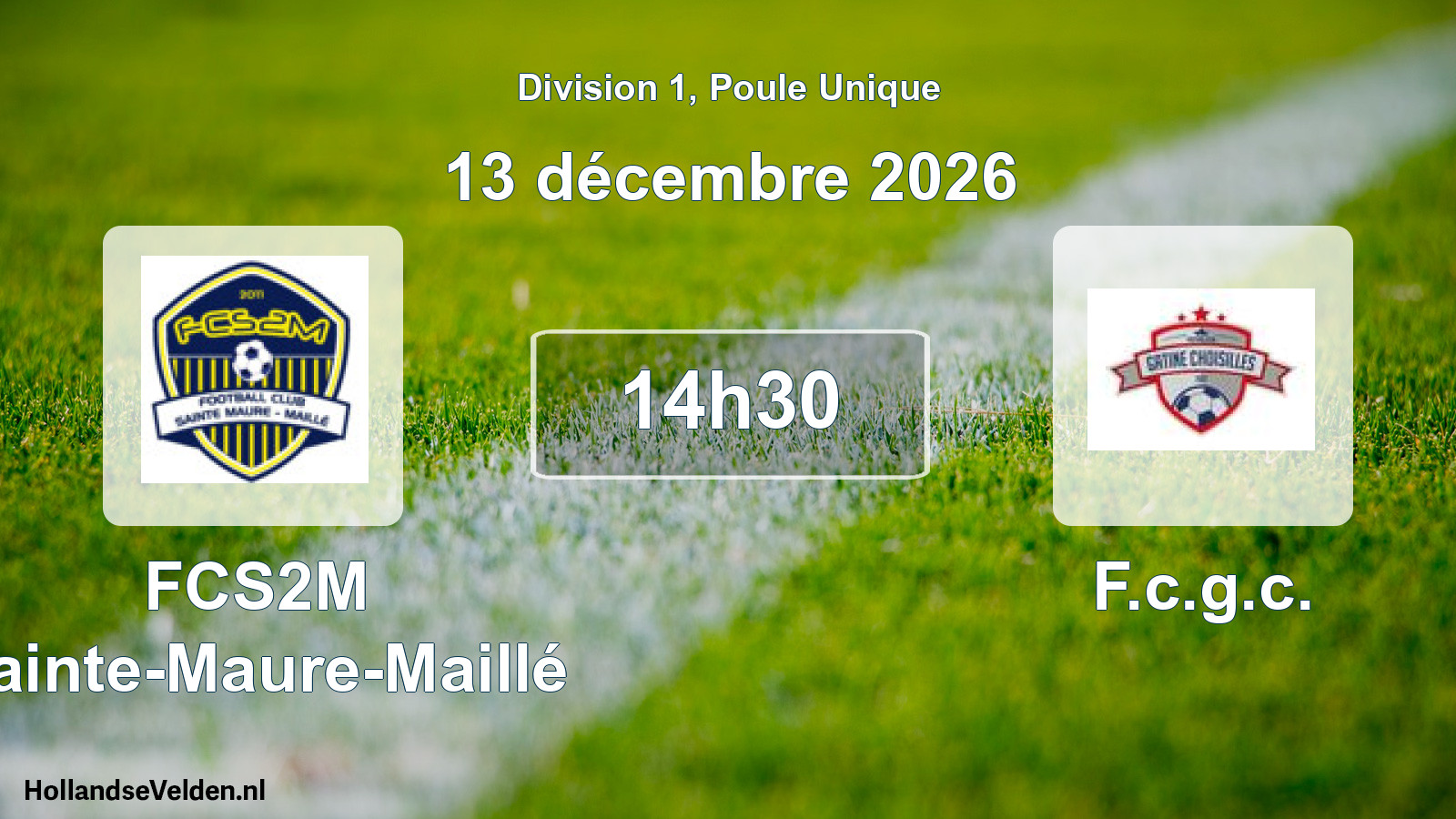 Match programmé: FCS2M Sainte-Maure-Maillé - F.c.g.c. (13 décembre 2026)