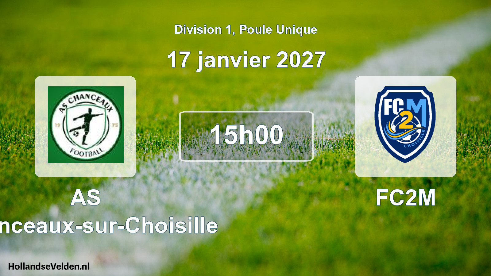 Match programmé: AS Chanceaux-sur-Choisille - FC2M (17 janvier 2027)