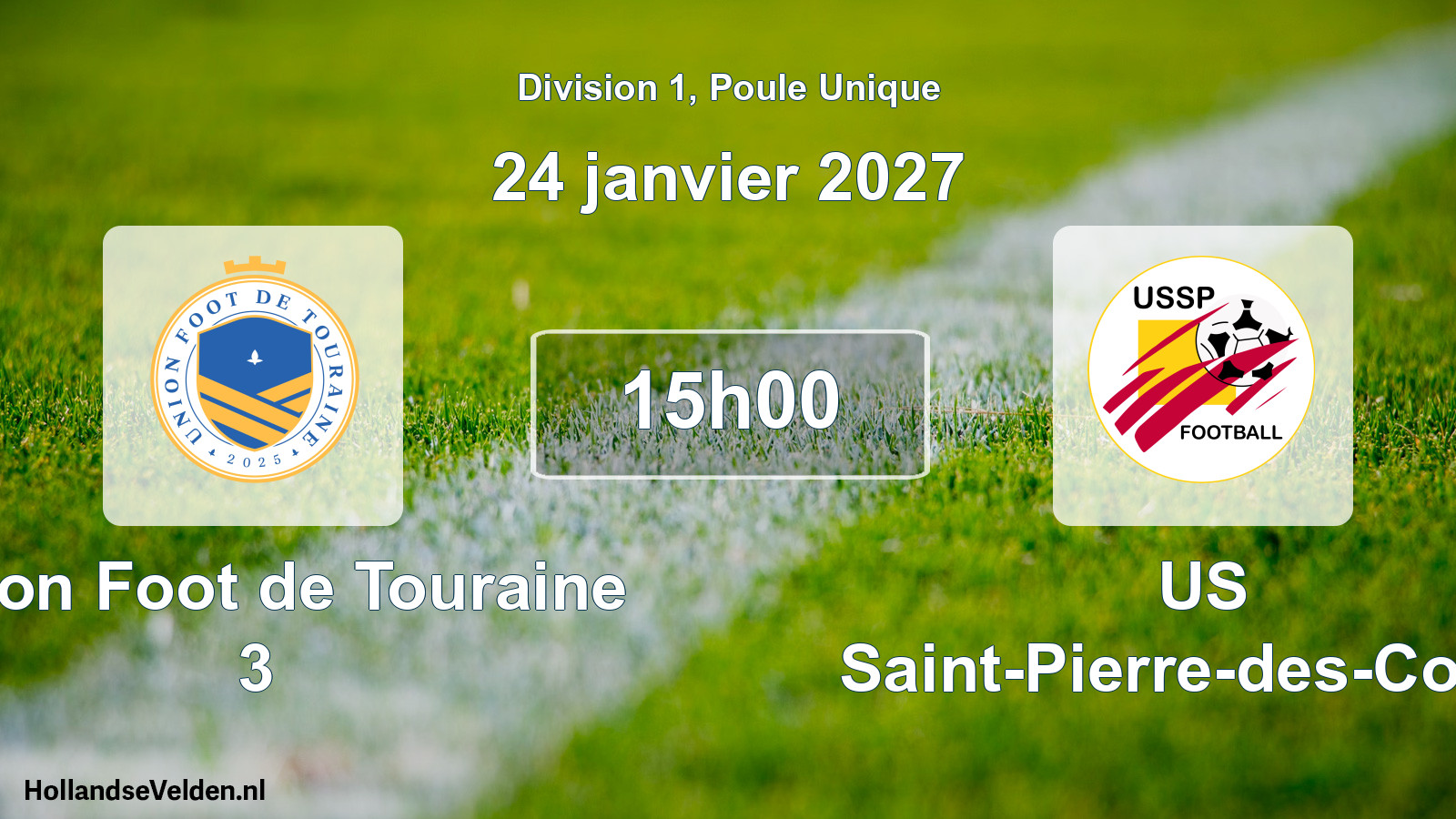 Match programmé: Union Foot de Touraine 3 - US Saint-Pierre-des-Corps (24 janvier 2027)
