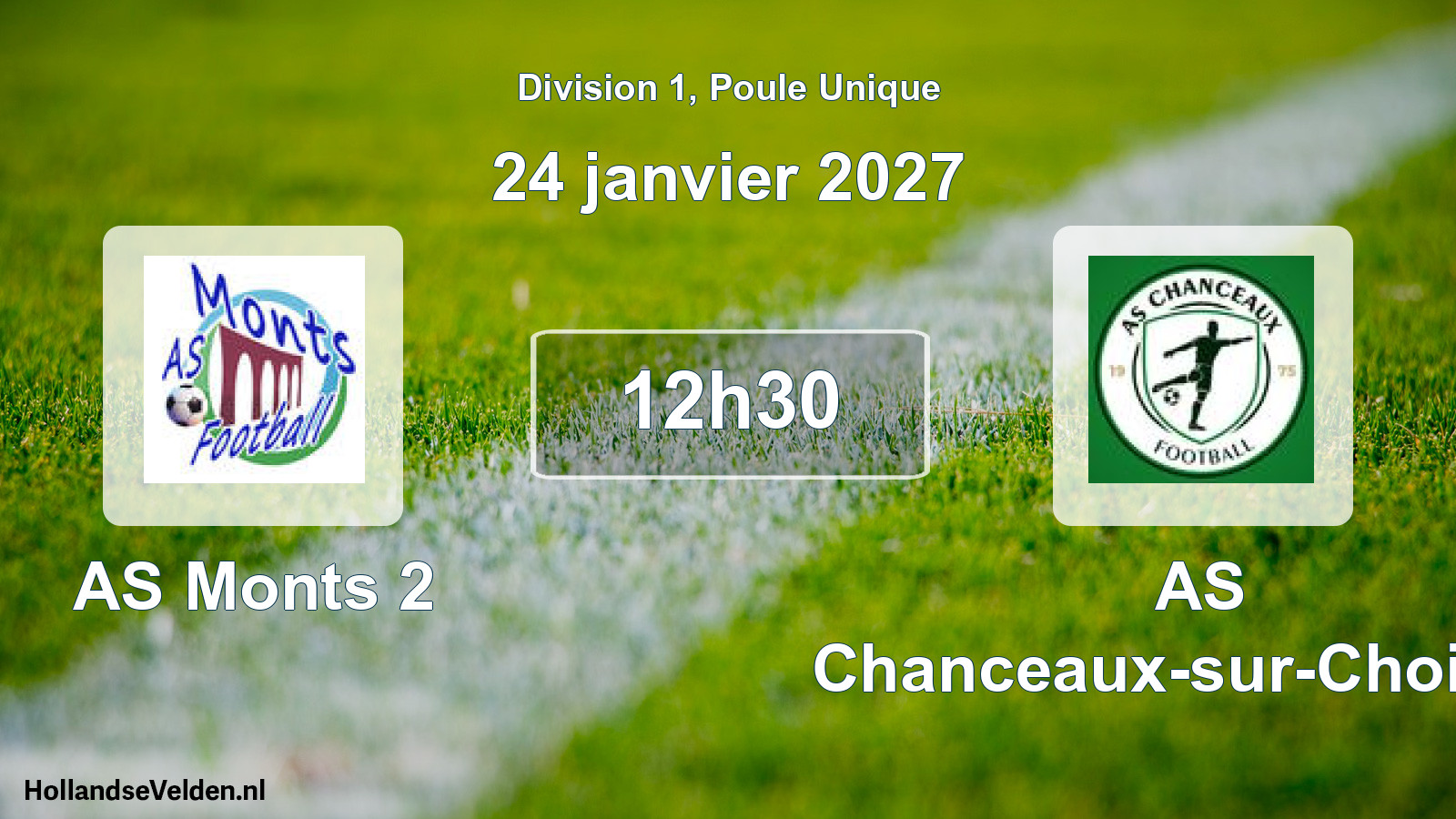 Match programmé: AS Monts 2 - AS Chanceaux-sur-Choisille (24 janvier 2027)
