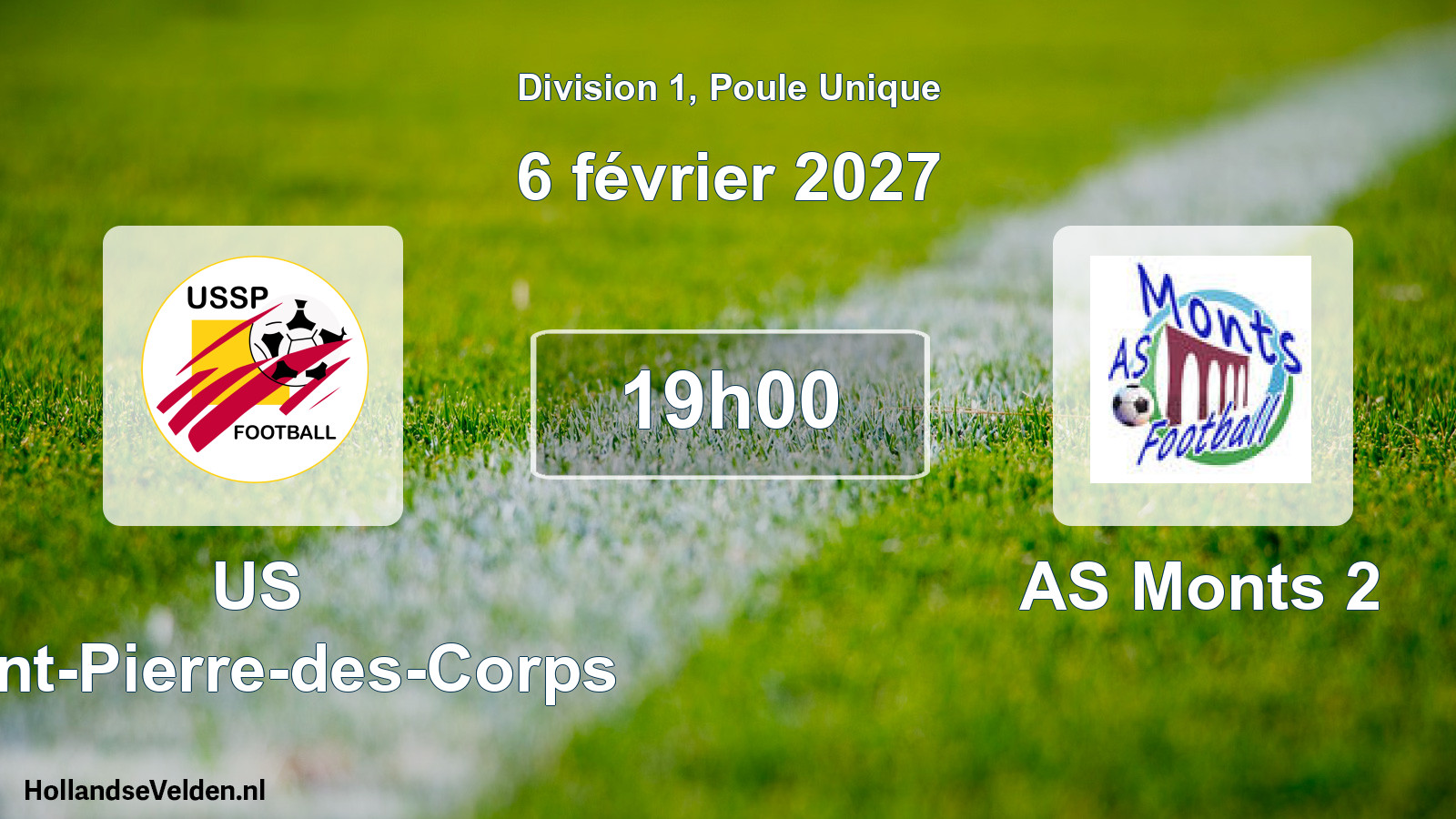 Match programmé: US Saint-Pierre-des-Corps - AS Monts 2 (6 février 2027)