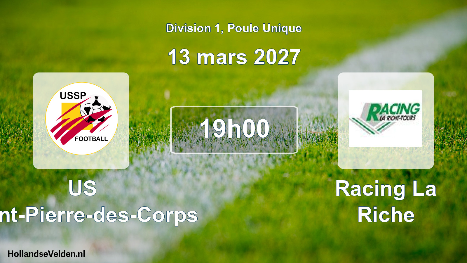 Match programmé: US Saint-Pierre-des-Corps - Racing La Riche (13 mars 2027)