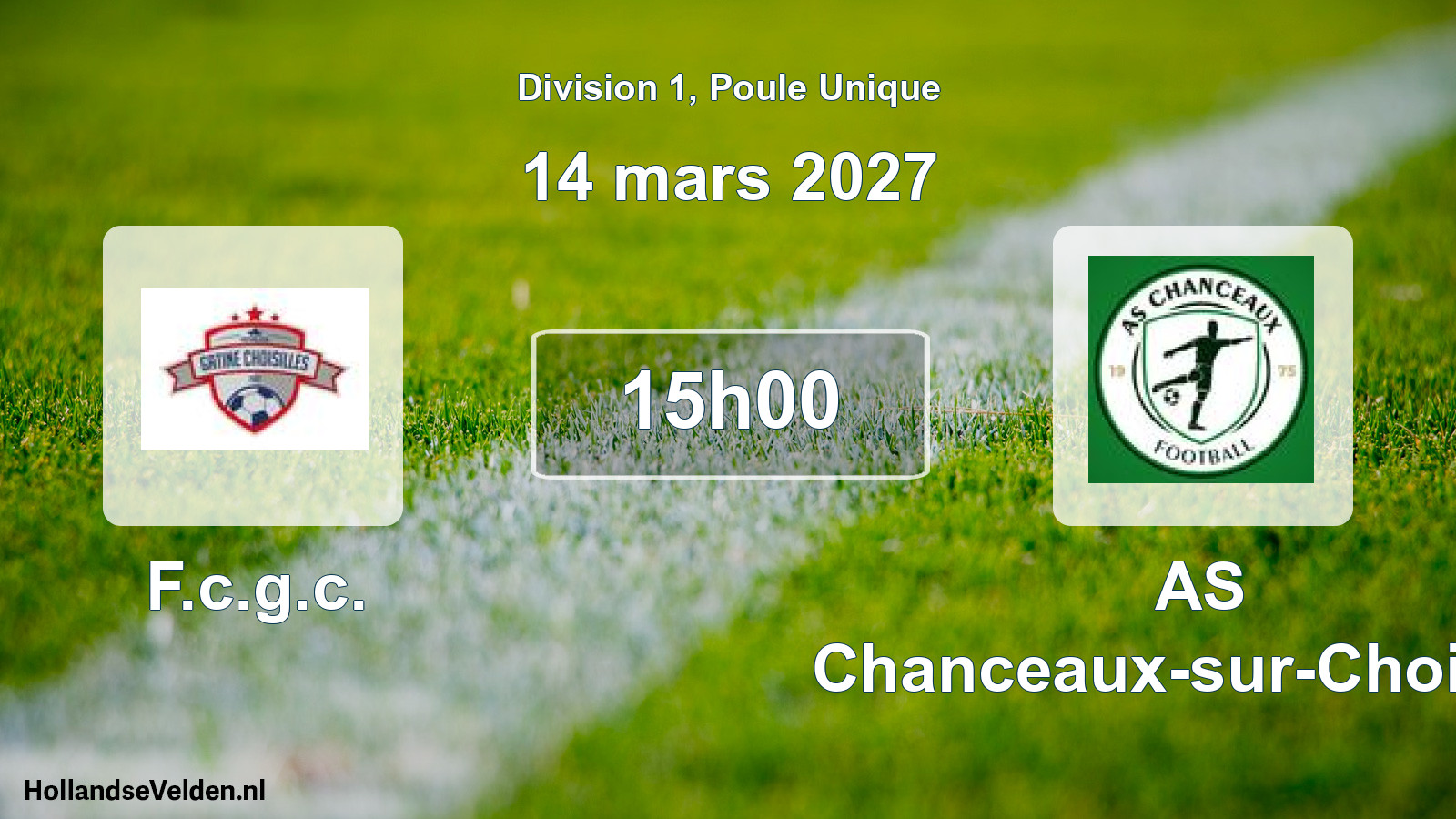 Match programmé: F.c.g.c. - AS Chanceaux-sur-Choisille (14 mars 2027)
