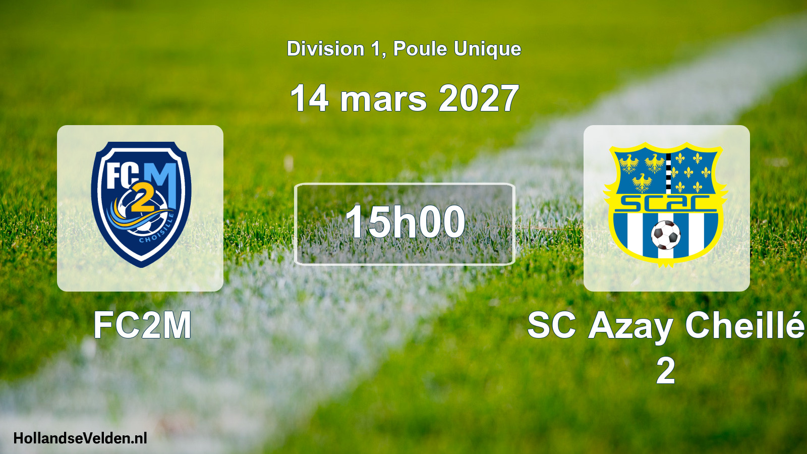 Match programmé: FC2M - SC Azay Cheillé 2 (14 mars 2027)