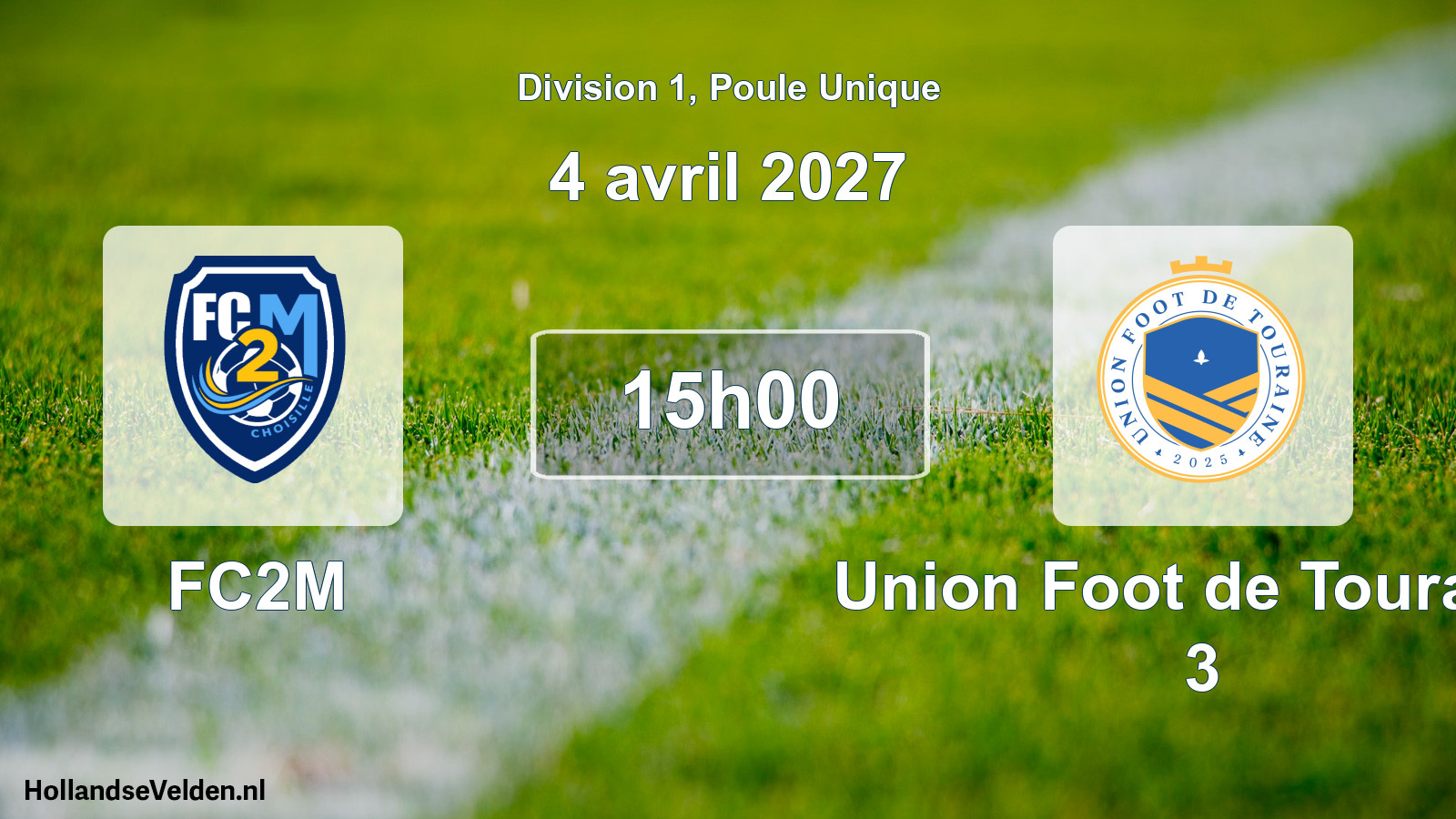 Match programmé: FC2M - Union Foot de Touraine 3 (4 avril 2027)