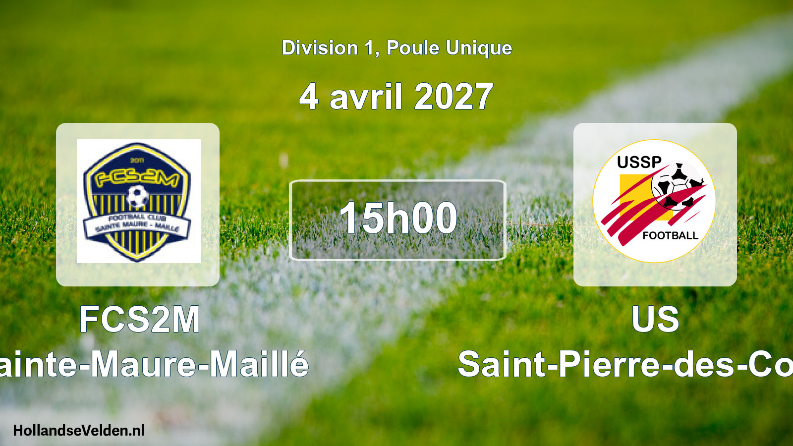 Match programmé: FCS2M Sainte-Maure-Maillé - US Saint-Pierre-des-Corps (4 avril 2027)
