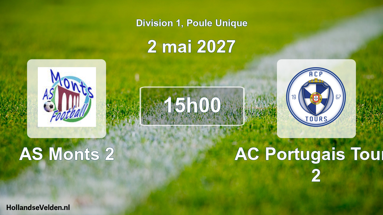 Match programmé: AS Monts 2 - AC Portugais Tours 2 (2 mai 2027)