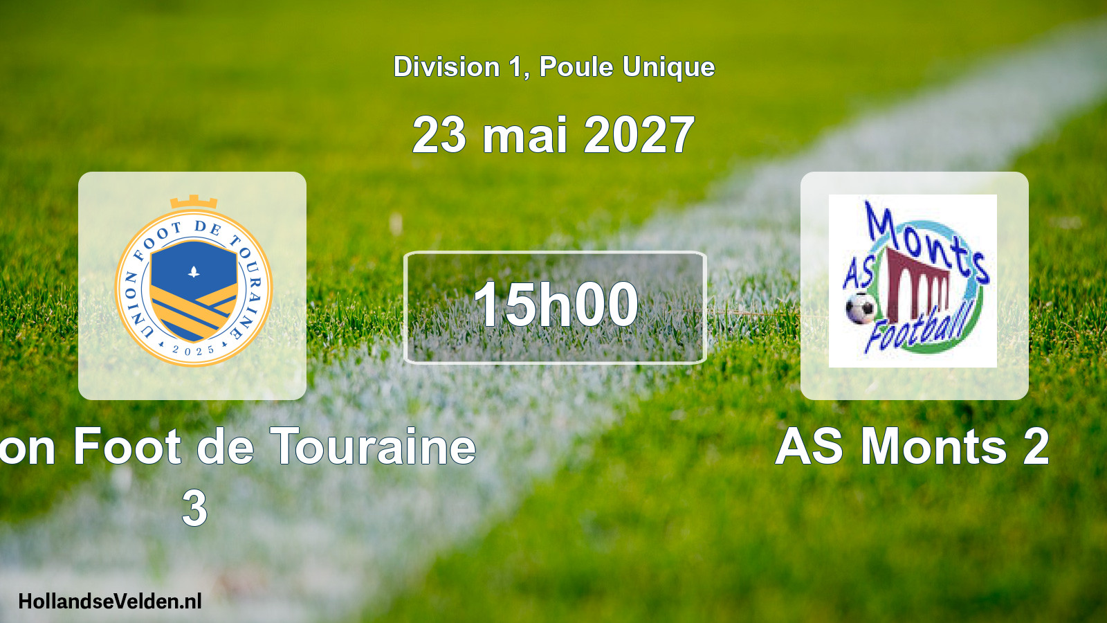 Match programmé: Union Foot de Touraine 3 - AS Monts 2 (23 mai 2027)
