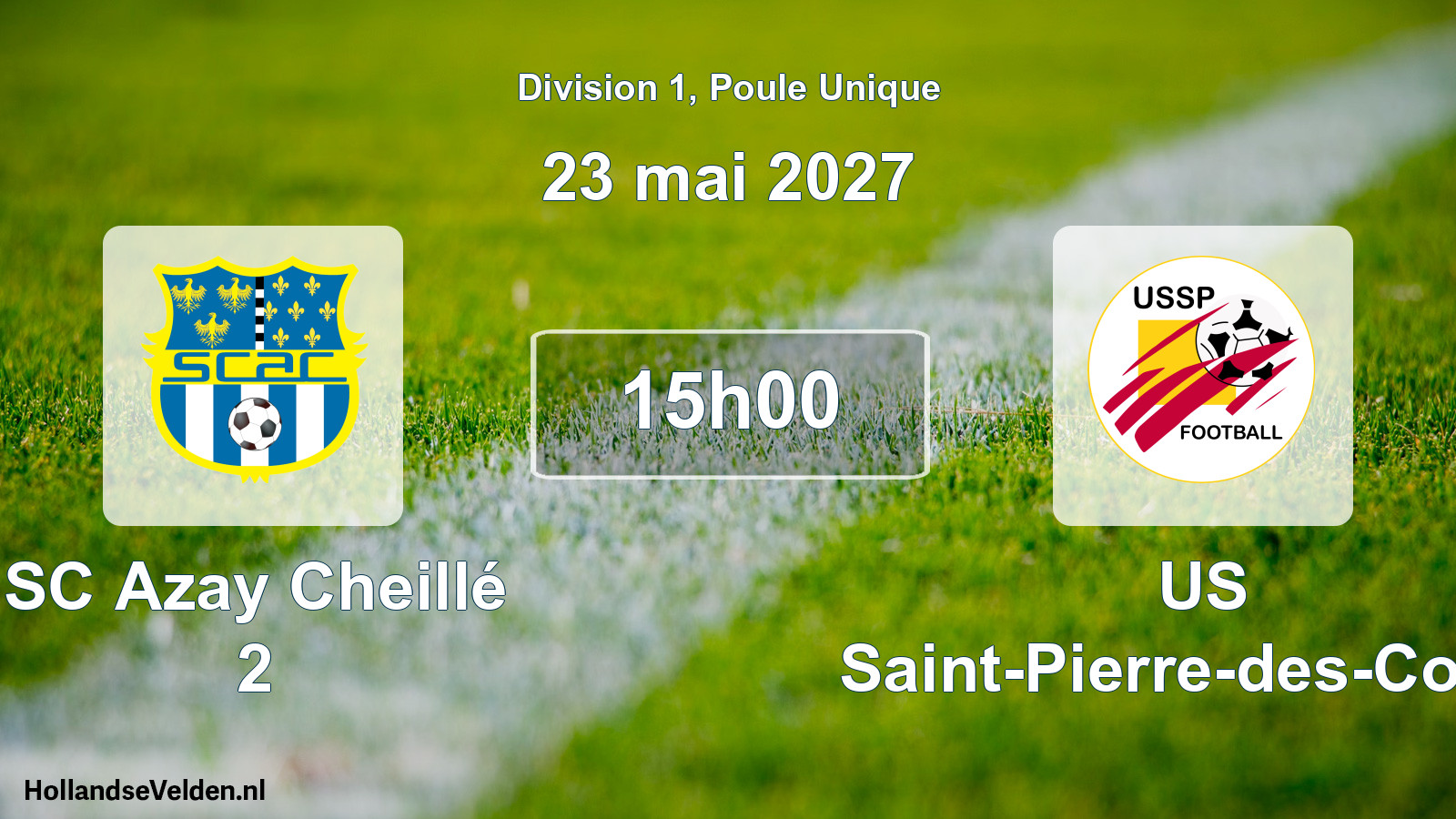 Match programmé: SC Azay Cheillé 2 - US Saint-Pierre-des-Corps (23 mai 2027)