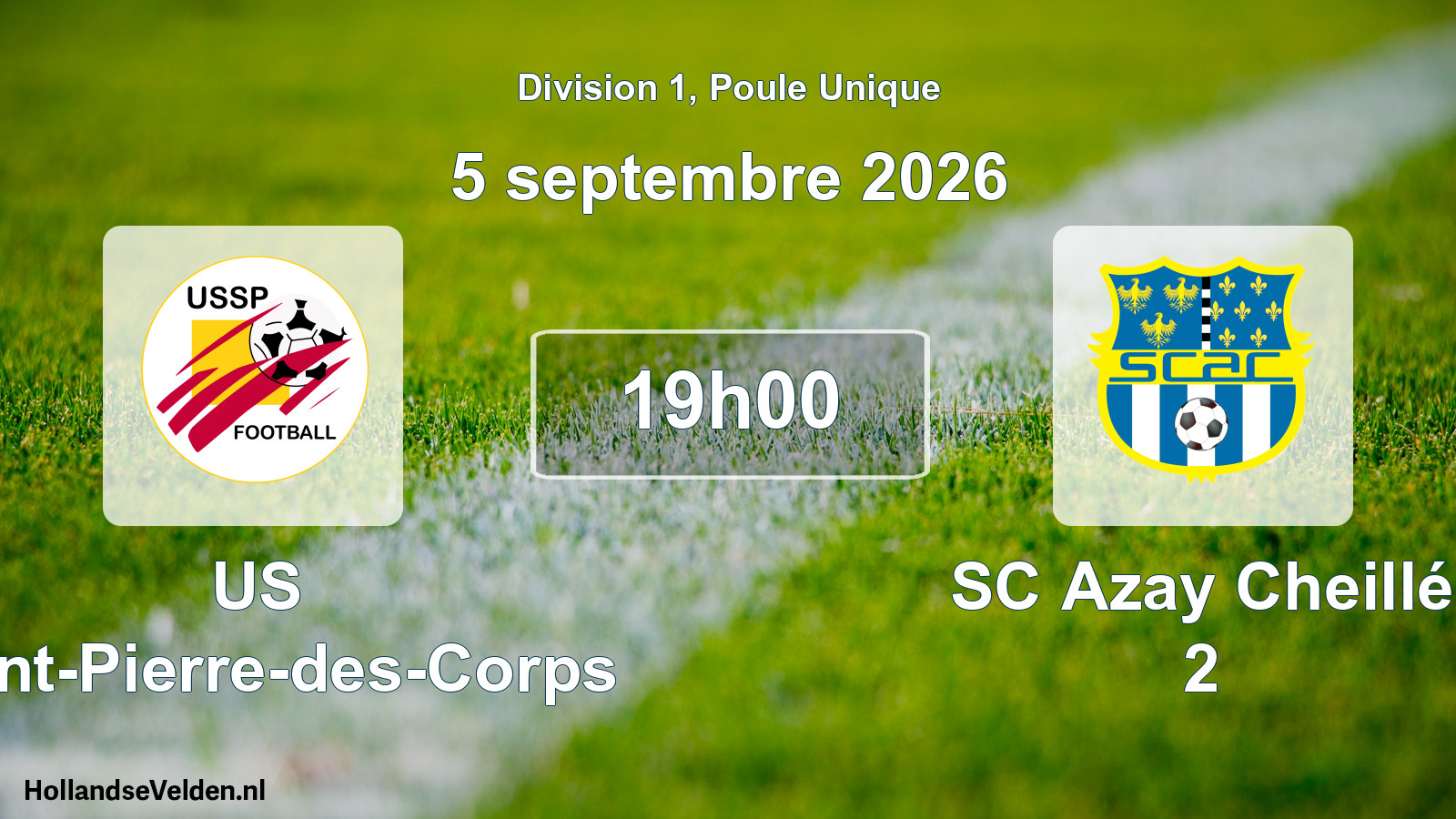 Match programmé: US Saint-Pierre-des-Corps - SC Azay Cheillé 2 (5 septembre 2026)