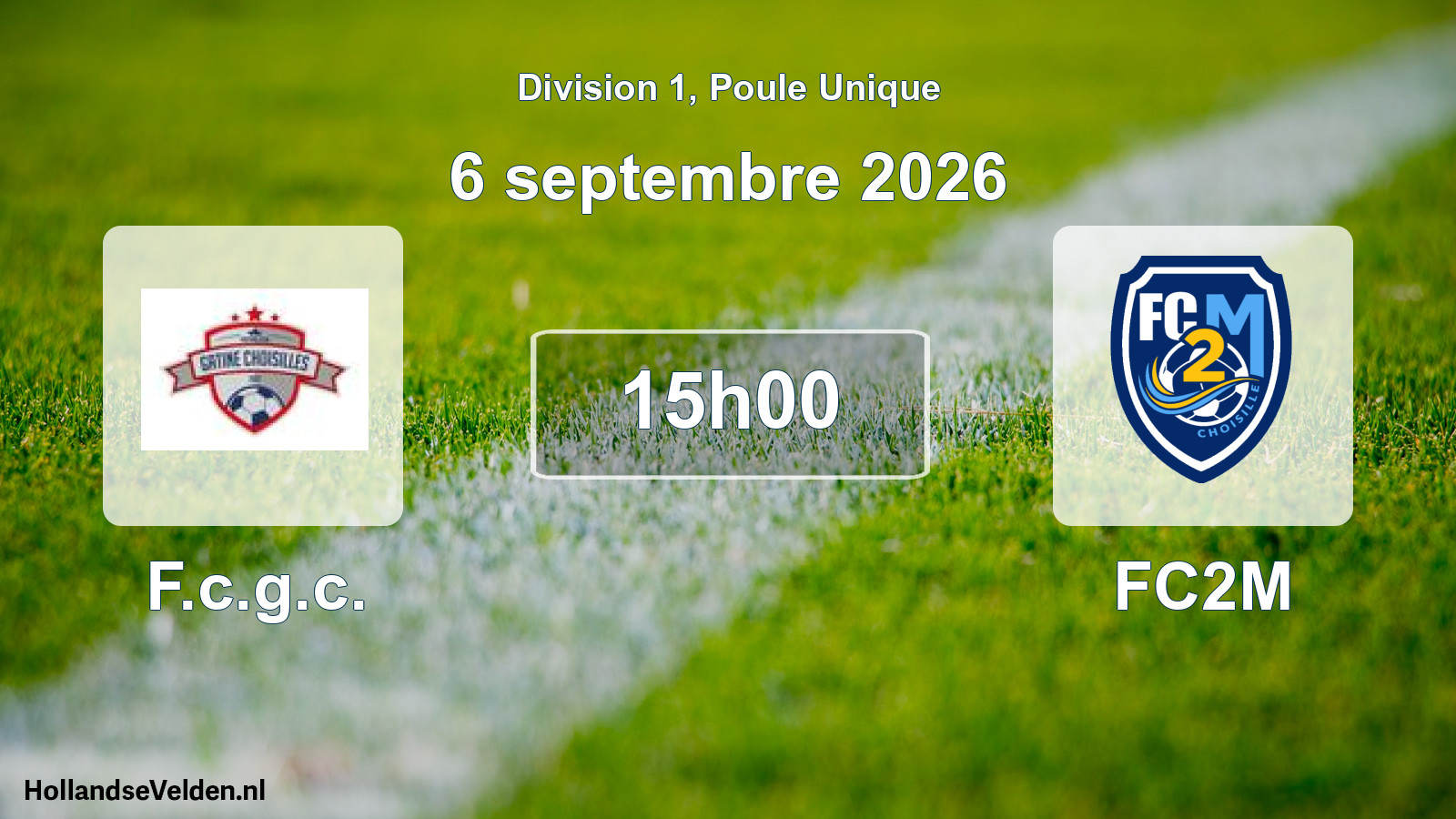 Scheduled Match: F.c.g.c. - FC2M (6 September 2026)