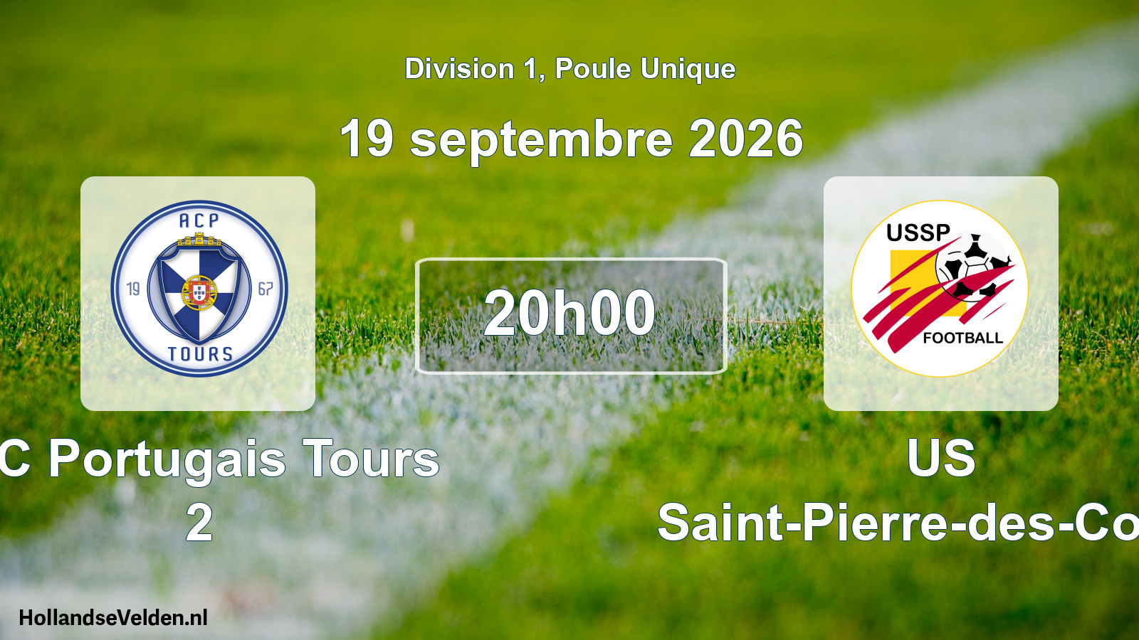 Match programmé: AC Portugais Tours 2 - US Saint-Pierre-des-Corps (19 septembre 2026)