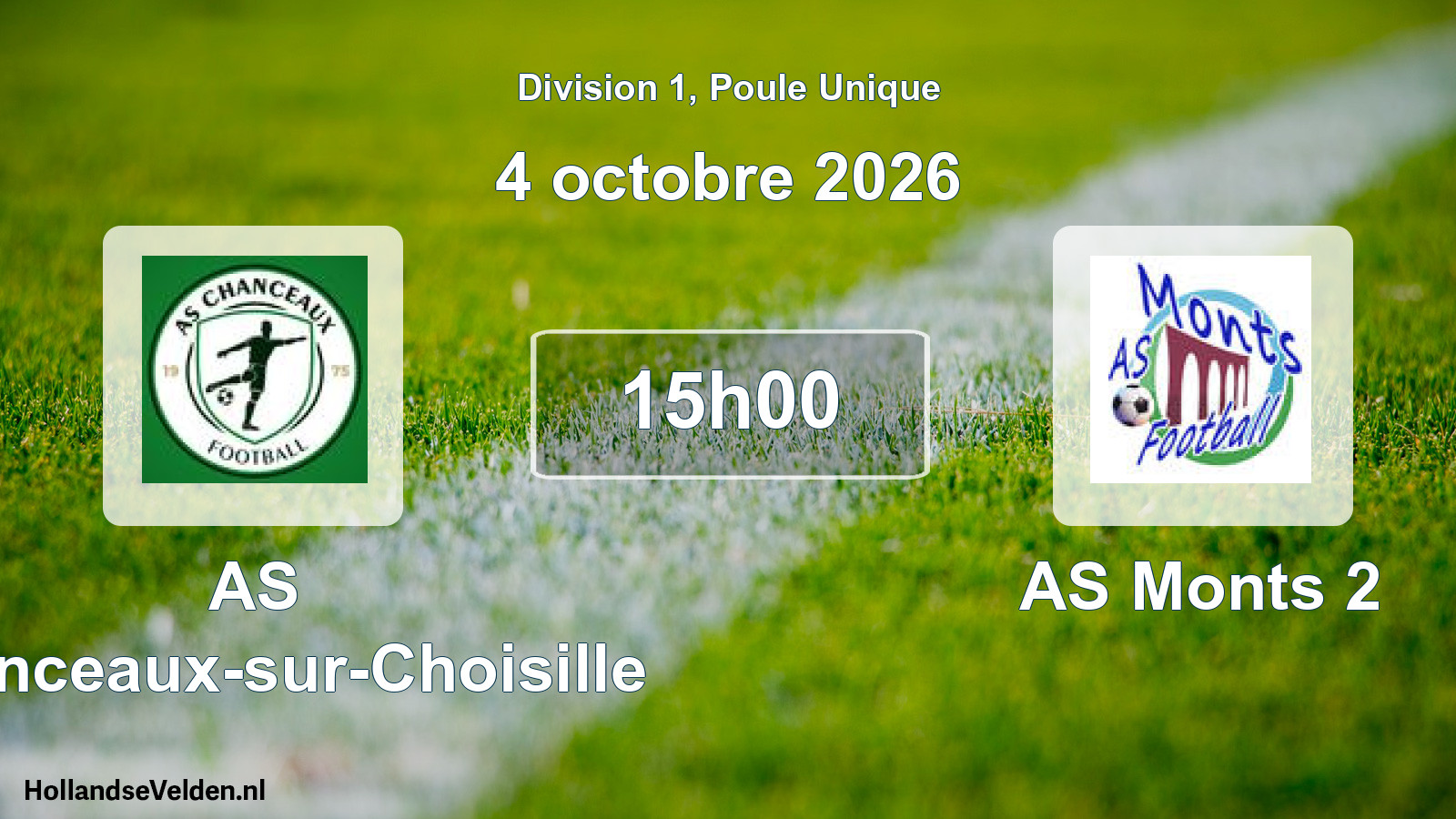 Match programmé: AS Chanceaux-sur-Choisille - AS Monts 2 (4 octobre 2026)