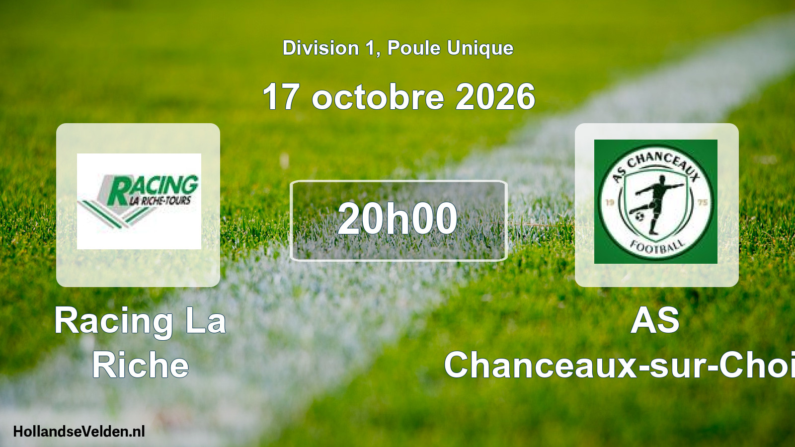 Match programmé: Racing La Riche - AS Chanceaux-sur-Choisille (17 octobre 2026)