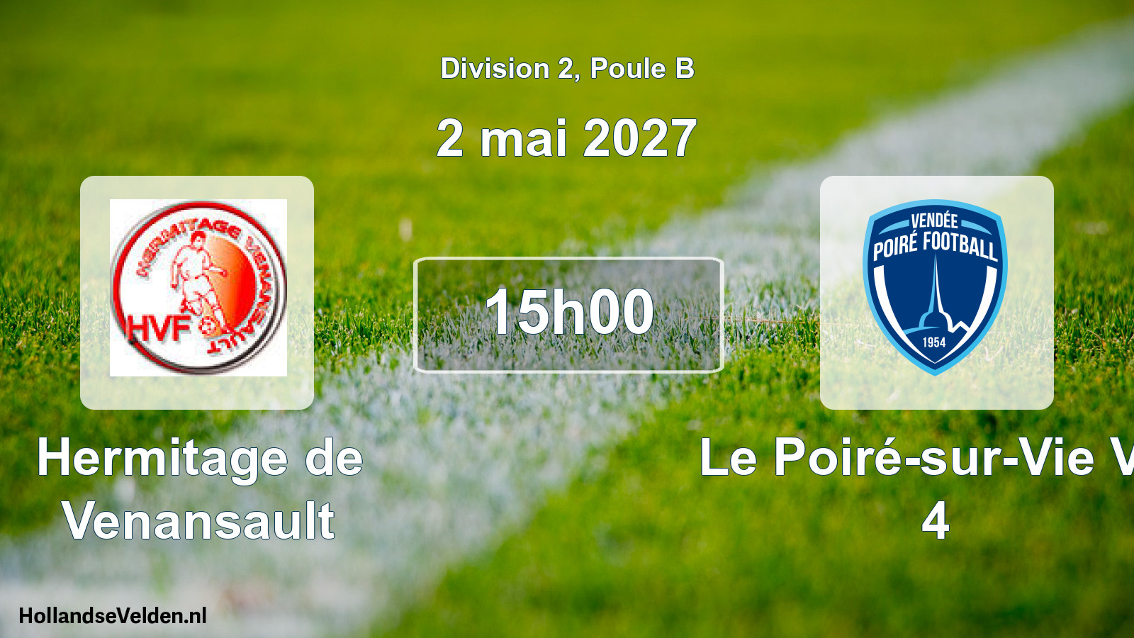 Match programmé: Hermitage de Venansault - Le Poiré-sur-Vie VF 4 (2 mai 2027)