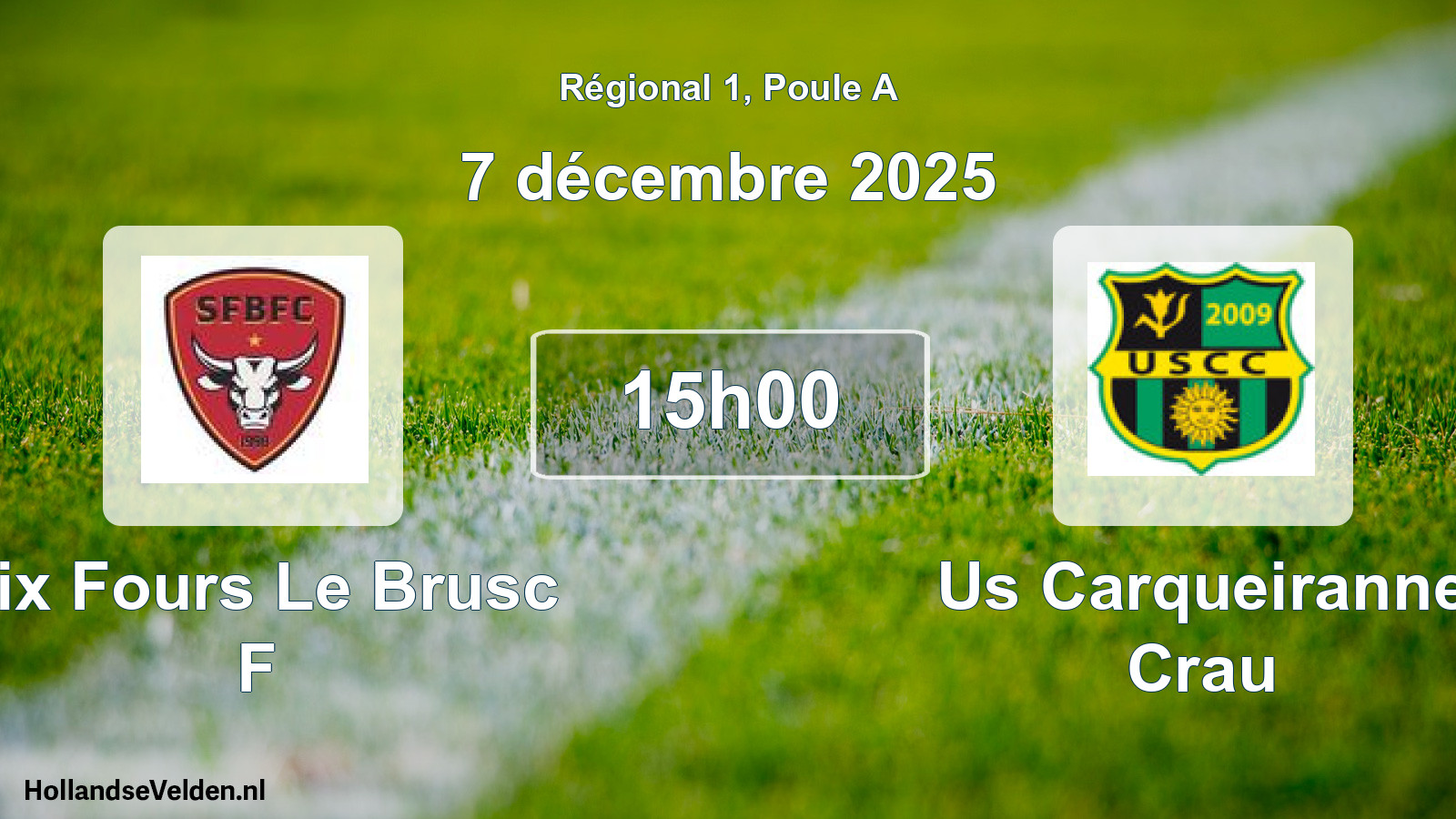 Geplande wedstrijd: Six Fours Le Brusc F - Us Carqueiranne Crau (7 december 2025)