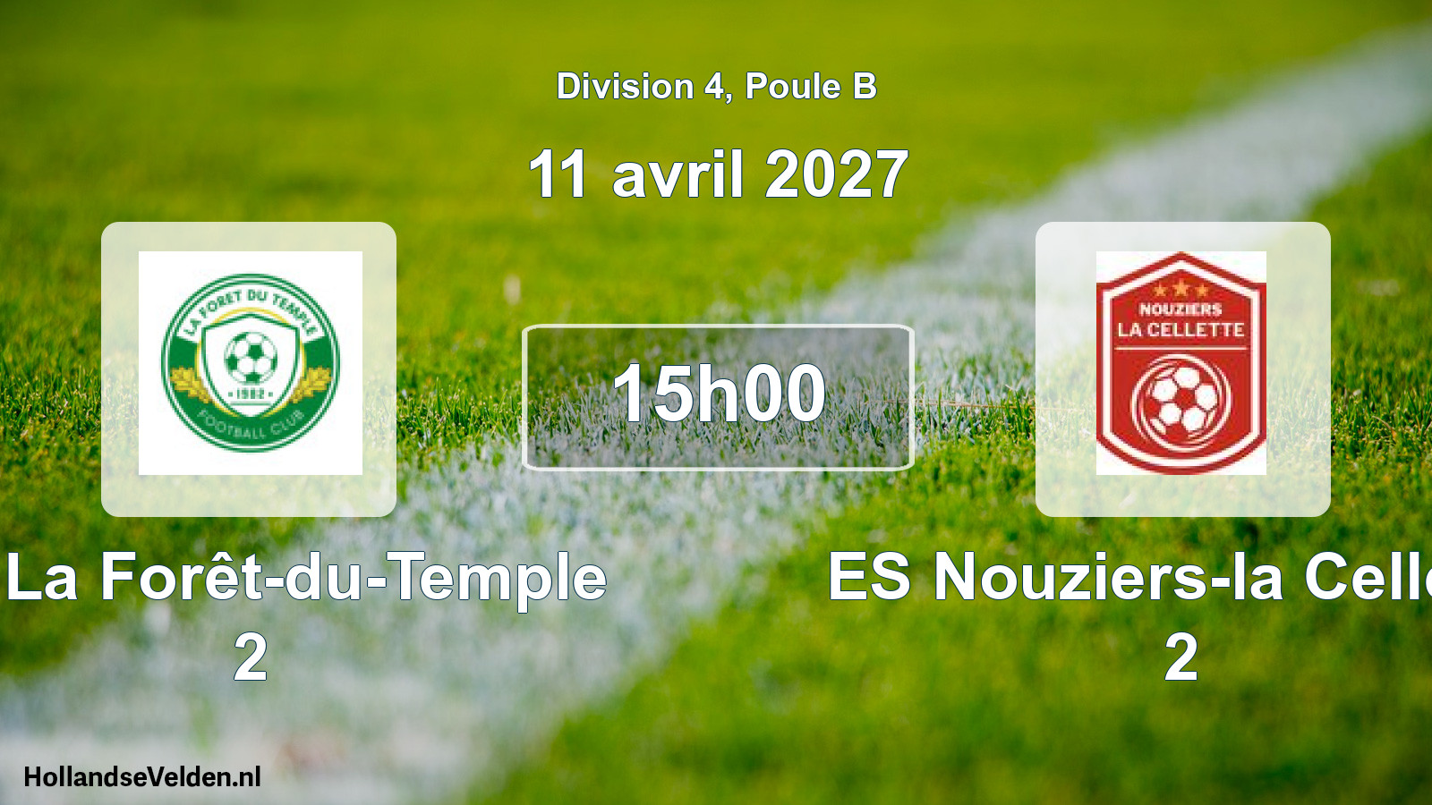 Scheduled Match: FC La Forêt-du-Temple 2 - ES Nouziers-la Cellette 2 (11 April 2027)