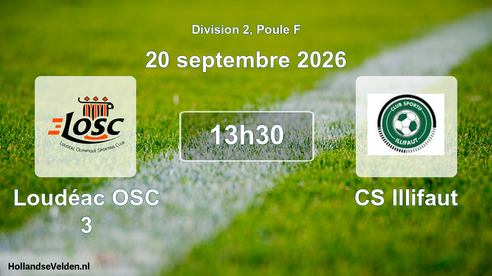 Match programmé: Loudéac OSC 3 - CS Illifaut (20 septembre 2026)