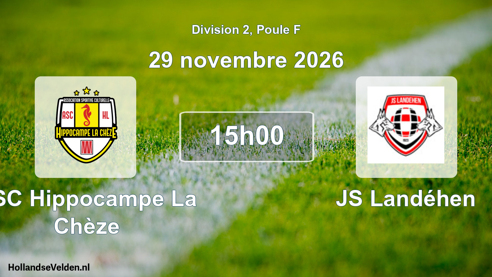 Match programmé: ASC Hippocampe La Chèze - JS Landéhen (29 novembre 2026)
