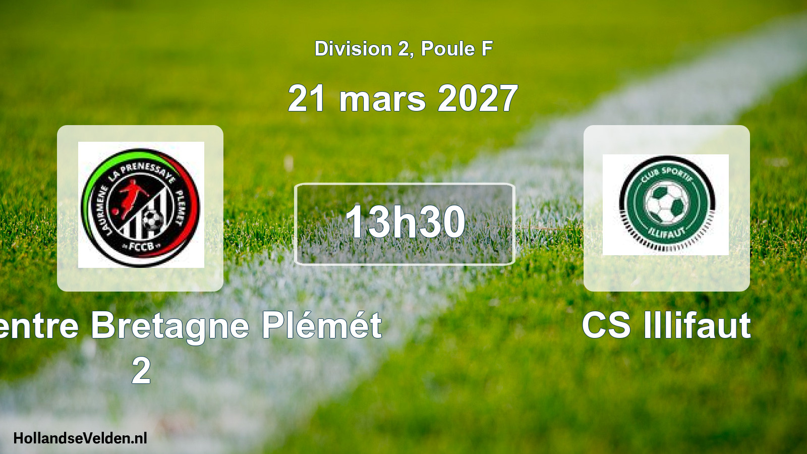 Match programmé: FC Centre Bretagne Plémét 2 - CS Illifaut (21 mars 2027)